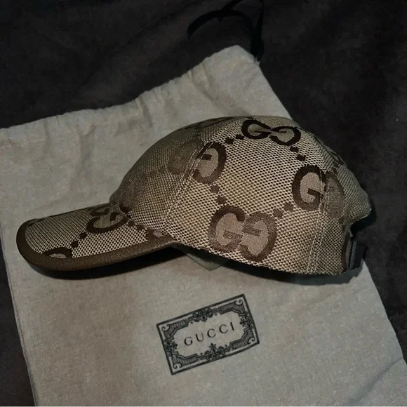 GUCCI GG GIANT LOGO CANVAS BASEBALL HAT CAP $_12.JPG?set_id=880000500F main image 3